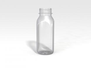 Бутылка ПЭТ 0,25 л (квадратная), широкое горло 38 мм