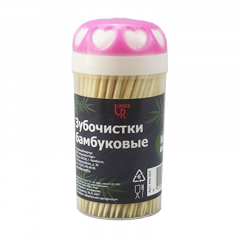 Зубочистки в пластиковой баночке цветная крышка (160 штук)
