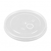 Крышка для стакана ПП 90мм плоская с центральным отверстием прозрачная