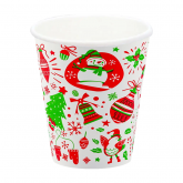 Стакан ГН бумажный 250 мл. Новогодний снеговик