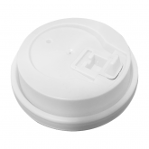 Крышка для стакана 80 мм. белая матовая ПП с питейником