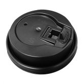 Крышка для стакана 80 мм. черная матовая ПП с питейником 