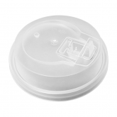 Крышка для стакана 80 мм. прозрачная матовая ПП с питейником