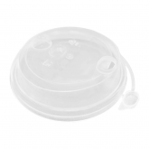 Крышка для стакана 80 мм. прозрачная матовая с питейником закрыв. ПП