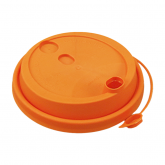 Крышка для стакана 90 мм. матовая оранжевый с питейником закрыв. ПП