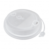 Крышка для стакана 90 мм. матовая прозрачный с питейником закрыв. ПП