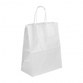 Крафт пакет крученая ручка белый 320 х 200 х 370 мм.