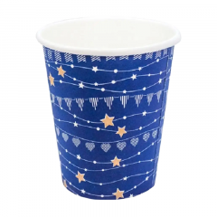 Стакан ГН бумажный 250 мл. Праздничный Синий