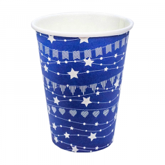 Стакан ГН бумажный 350 мл. Праздничный Синий
