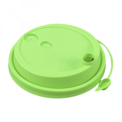 Крышка для стакана 90 мм. матовая салатовый с питейником закрыв. ПП