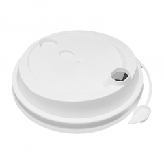 Крышка для стакана 90 мм. матовая белый с питейником закрыв. ПП 