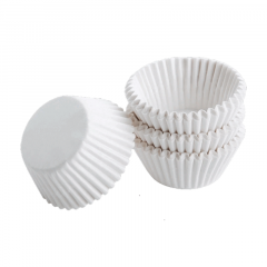 Капсула 50х25 мм. для кондитерских изделий круглая «Тарталетка» (белая), пергаментная