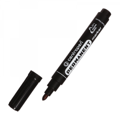 Маркер черный 2,5 мм.  круглый (термостойкие чернила) CENTROPEN 8566 Ч