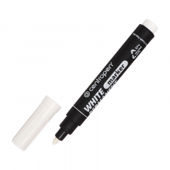Маркер белый 2,5 мм. круглый (термостойкие чернила) CENTROPEN 8586 Б